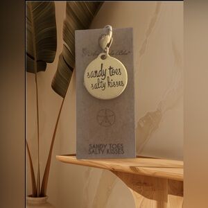 Gold Sandy Toes Salty Kisses Charm